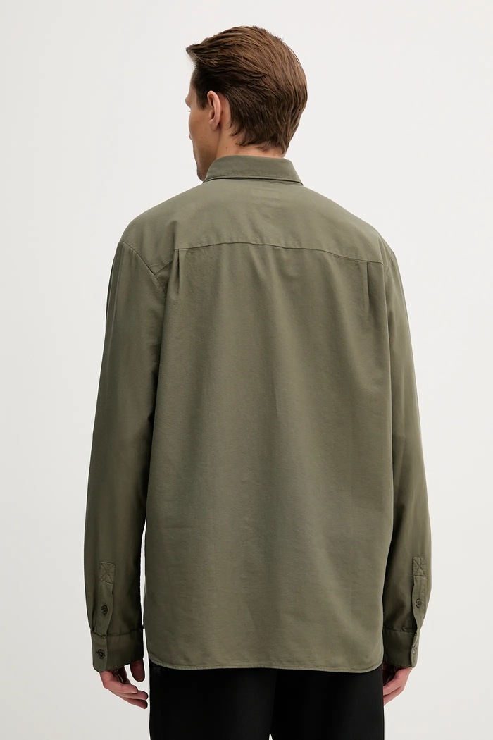 Oblečenie Bavlnená košeľa A.P.C. Chemise Mateo Logo COHAH.H12599 zelená