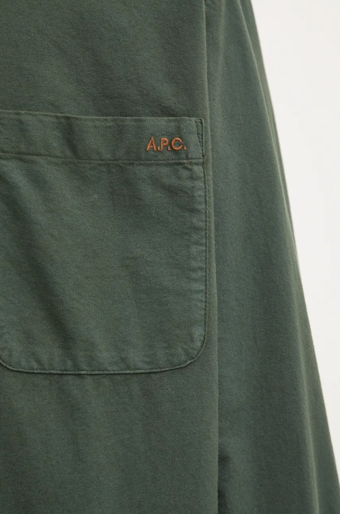 Βαμβακερό πουκάμισο A.P.C. Chemise Mateo Logo COHAH.H12599 πράσινο