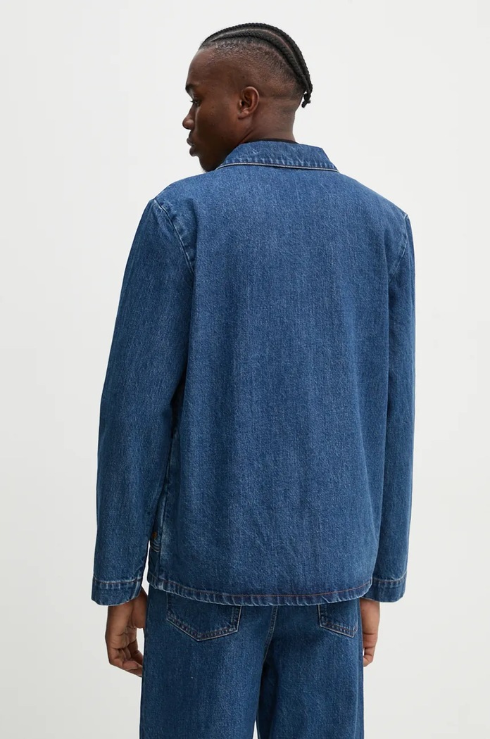 Odzież A.P.C. koszula jeansowa veste kerlouan logo COHTD.H03205 granatowy