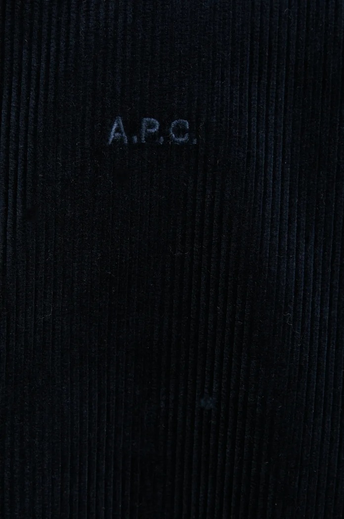 A.P.C. koszula sztruksowa surchemise bobby COHBB.H02976 granatowy