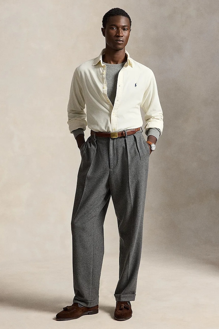 Odzież Polo Ralph Lauren Koszula męska bawełniana 21W Corduroy 710853123 beżowy