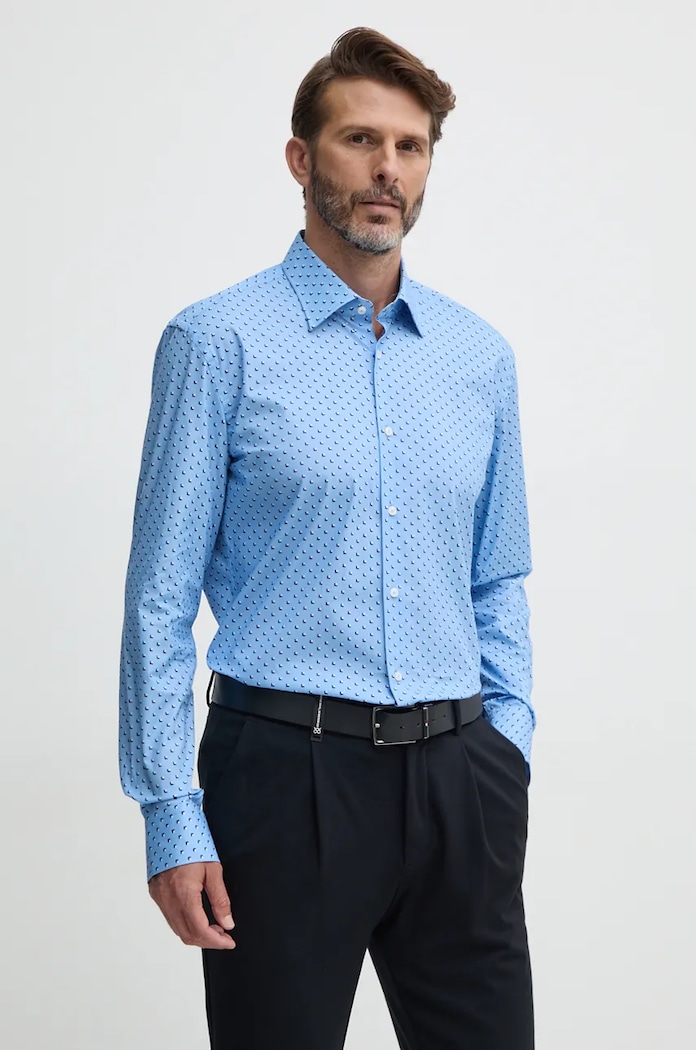 Košile BOSS slim modrá 50527217
