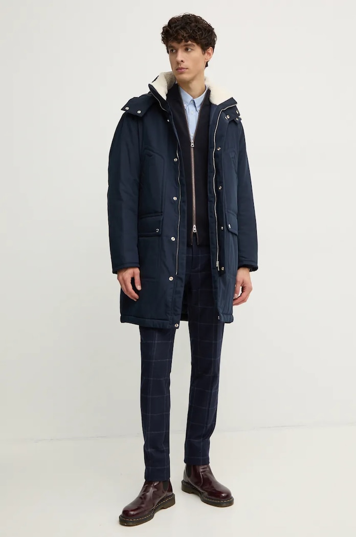 Sisley camasa 5SEQSQ049 albastru AW24