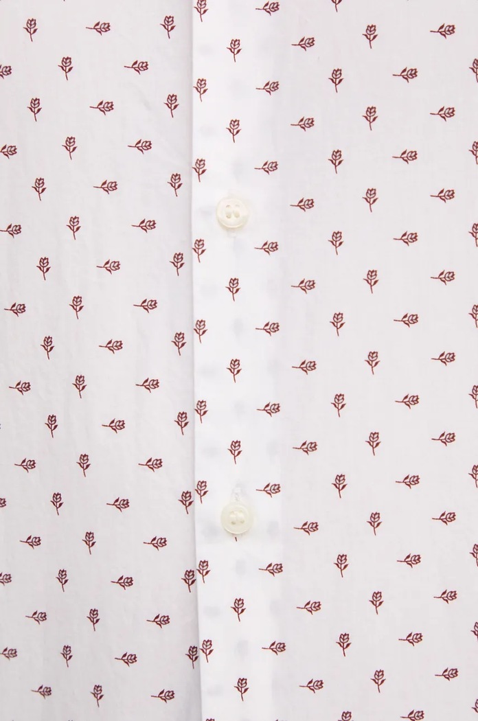 Pamučna košulja Sisley 5WNKSQ041 bijela AW24