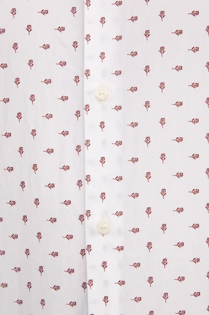 Pamučna košulja Sisley 5WNKSQ041 bijela AW24
