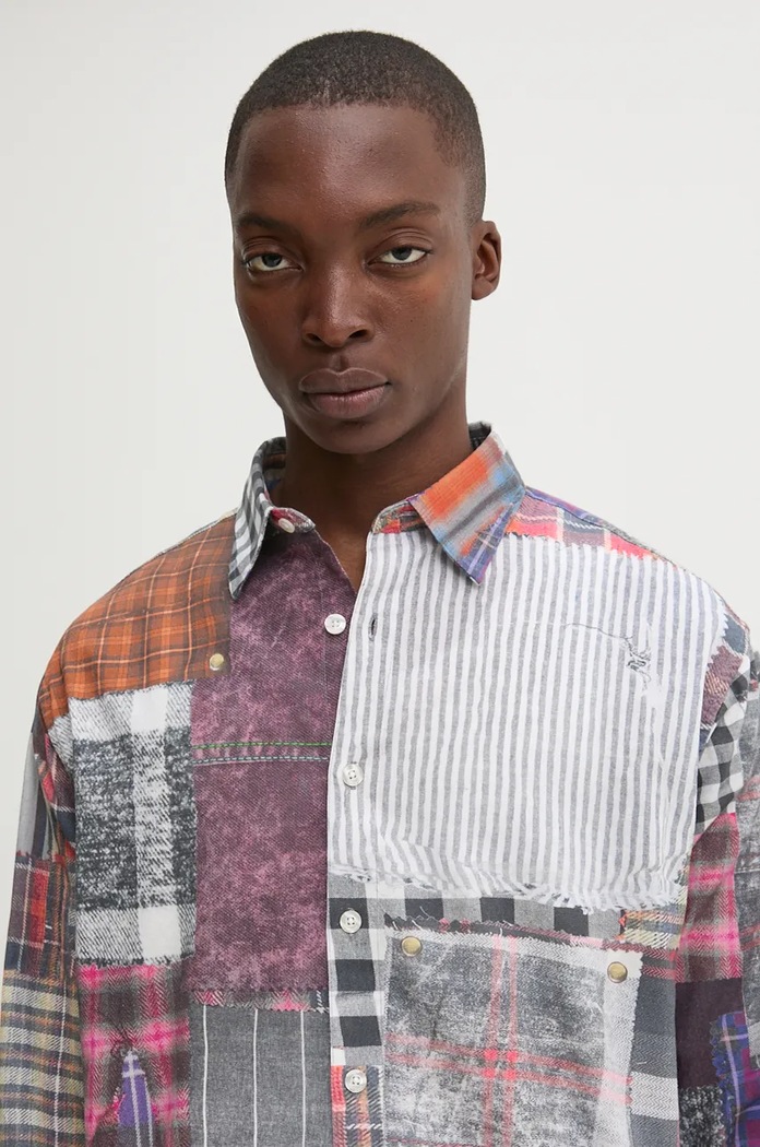 Desigual koszula bawełniana MINESSOTA 24WMCW39 szary