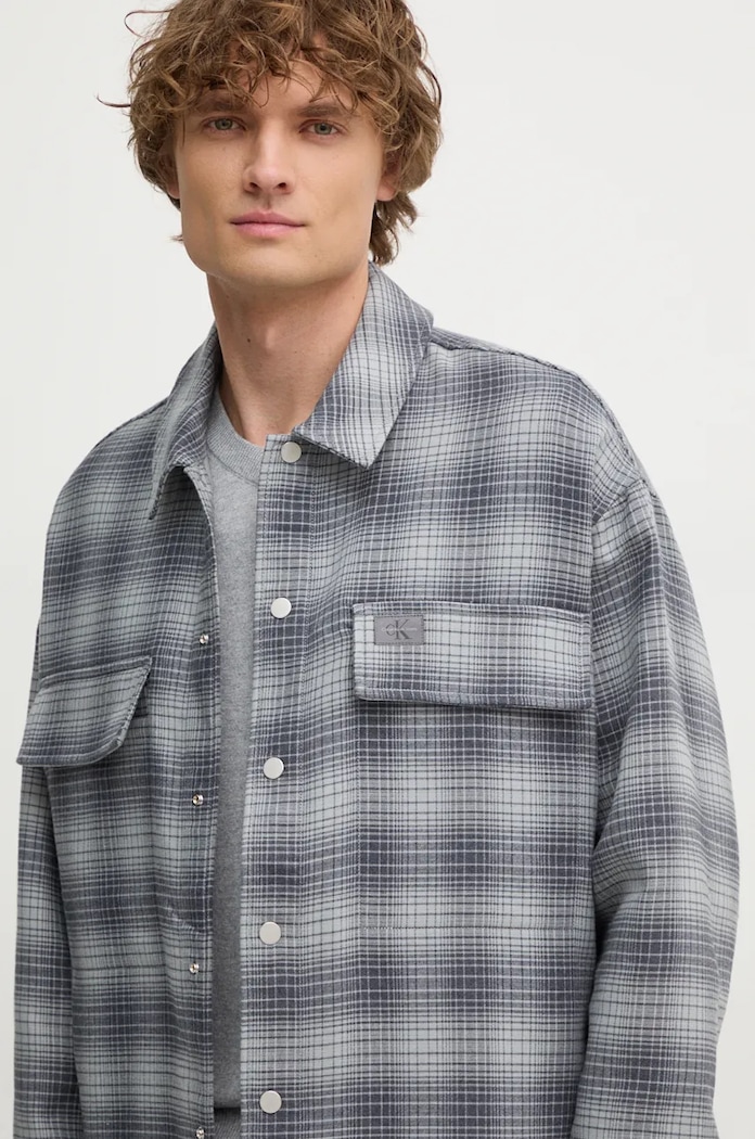 Košile Calvin Klein Jeans J30J326183 šedá