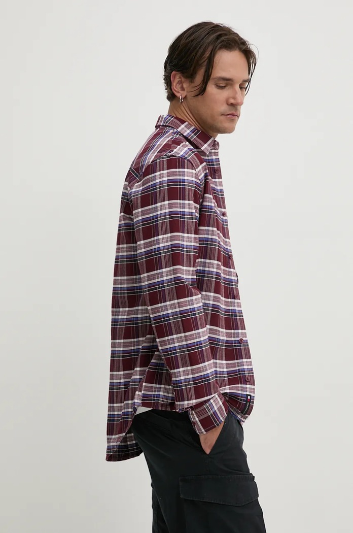 Pamučna košulja Tommy Jeans DM0DM19648 bordo