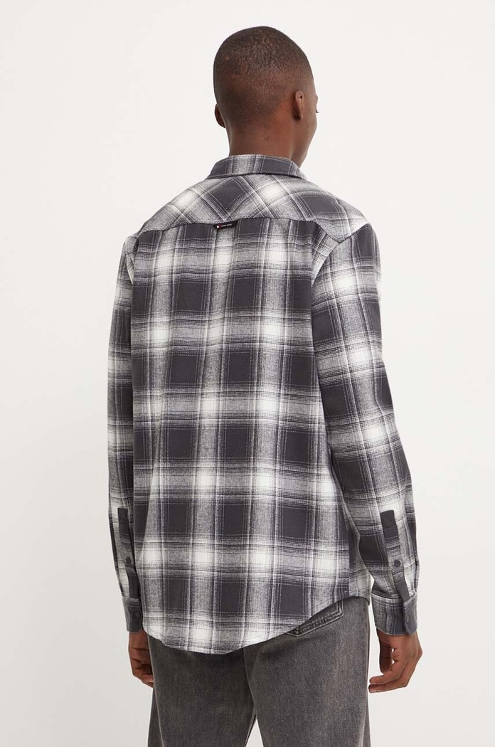 Oblečení Bavlněná košile Tommy Jeans DM0DM19651 šedá