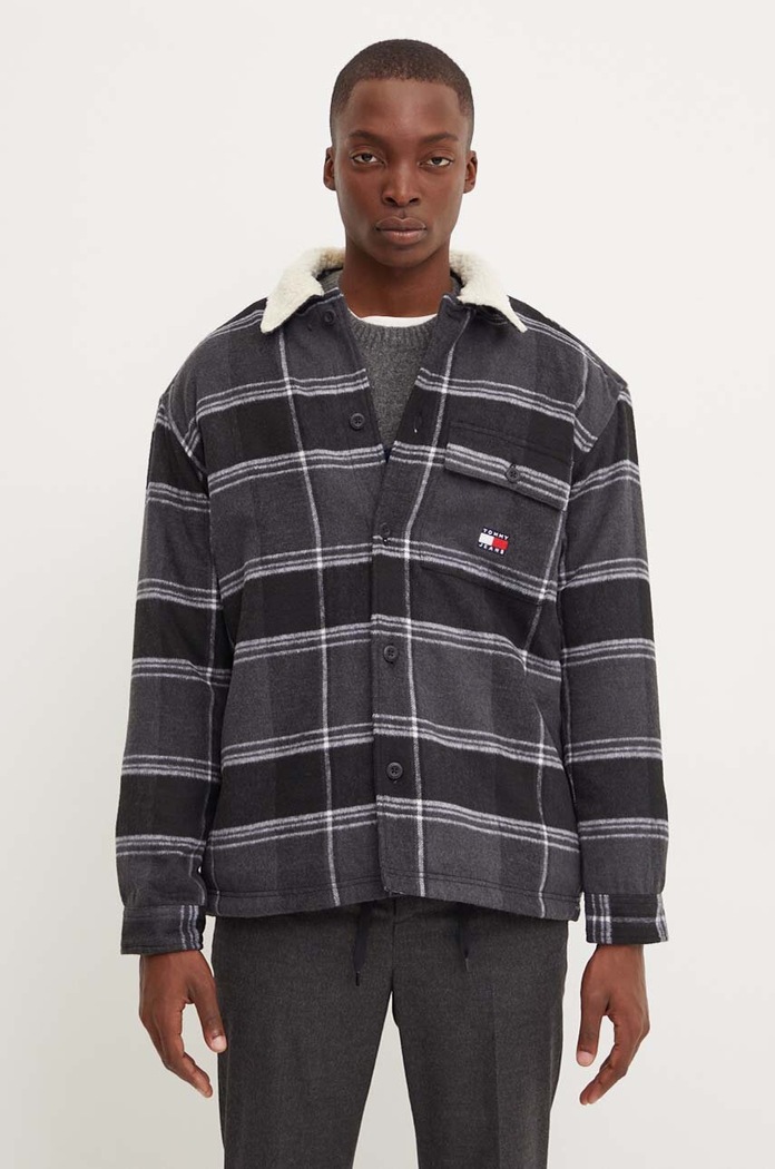 Tommy Jeans kurtka bez kaptura czarny DM0DM19652