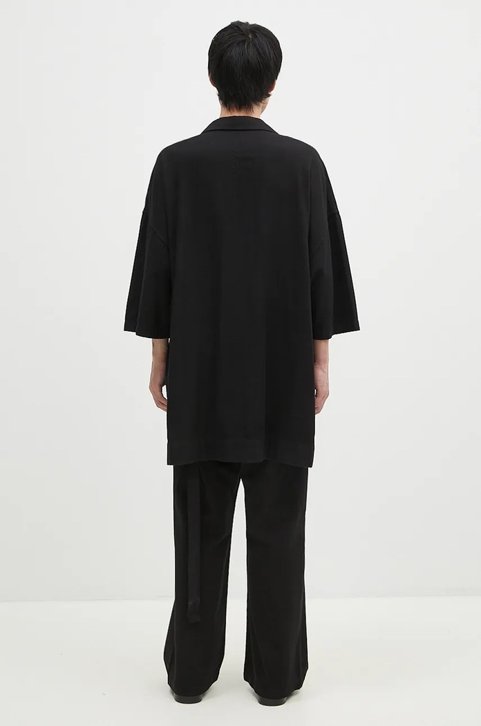 Odzież Rick Owens koszula bawełniana Magnum Tommy DU02D2290.CFL czarny