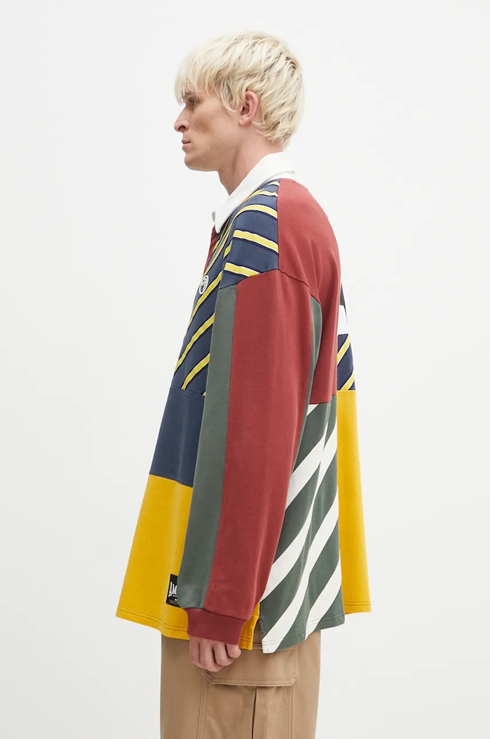 Хлопковая кофта AMBUSH Patchwork Rugby Shirt BMGC004F24JER0018484 мультиколор AW24
