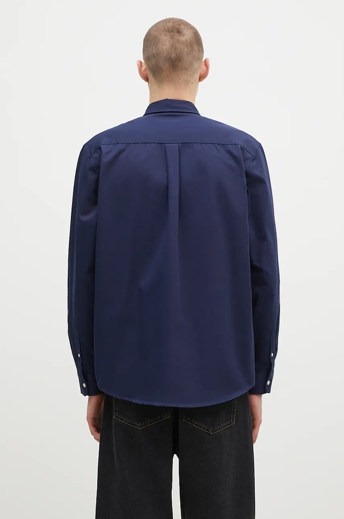 Odjeća Pamučna košulja Carhartt WIP Longsleeve Madison Shirt I023339.2E2XX mornarsko plava