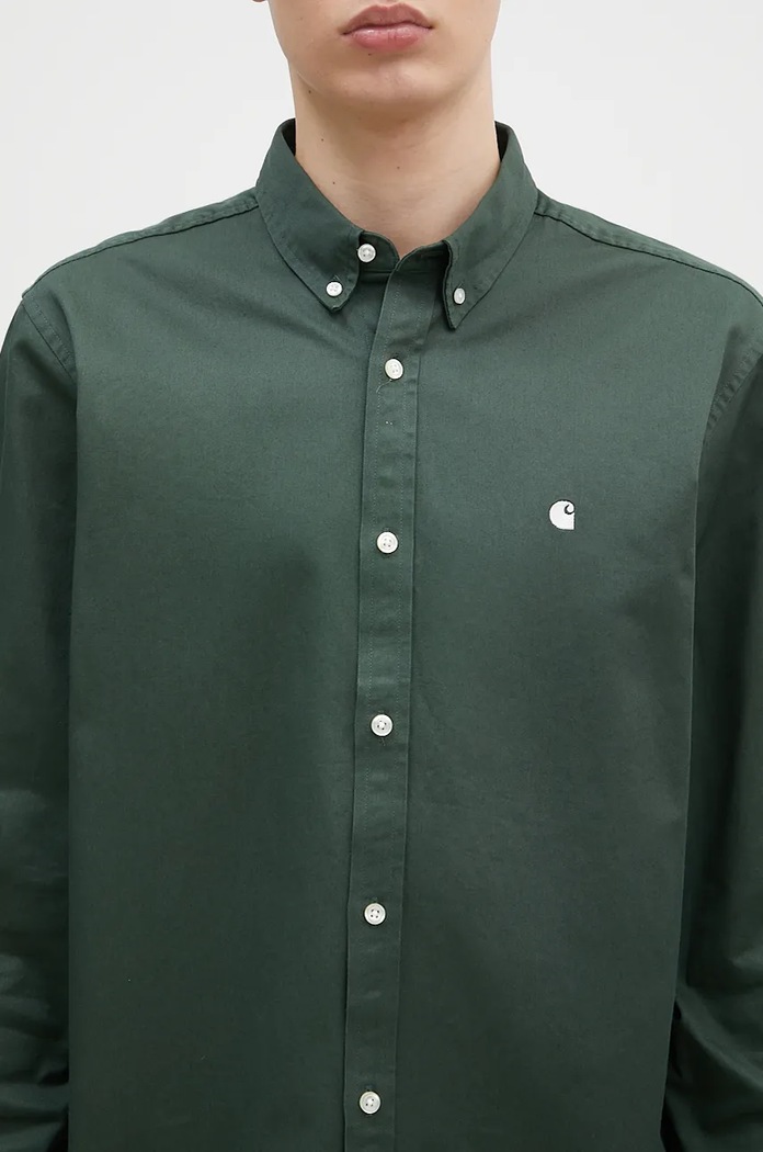 Pamučna košulja Carhartt WIP Longsleeve Madison Shirt zelena I023339.2E4XX