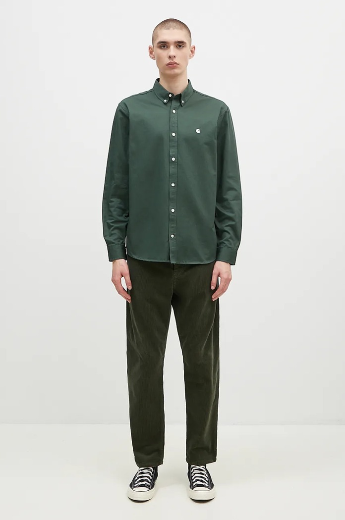 Pamučna košulja Carhartt WIP Longsleeve Madison Shirt I023339.2E4XX zelena