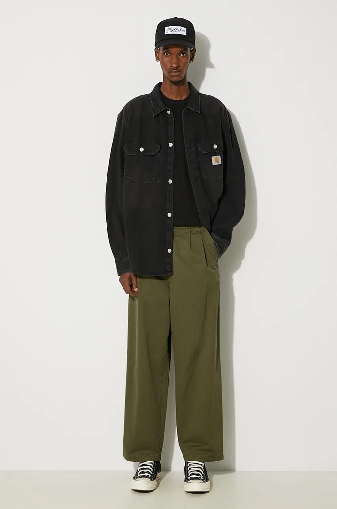 Carhartt WIP denim jacket Harvey Shirt Jac I033346.894L black