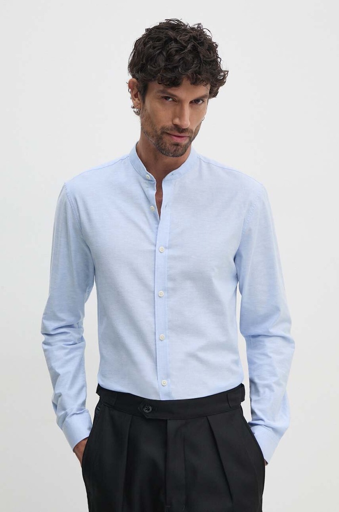 Košeľa Lindbergh slim modrá 30.203174A.LT.BLUE.MI