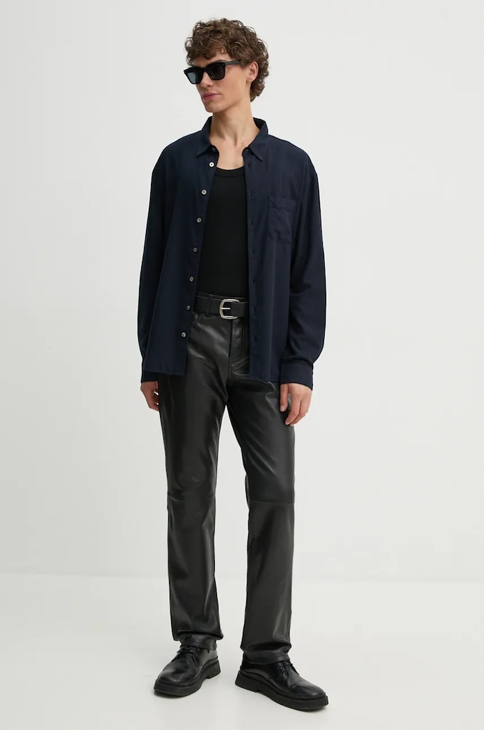 Πουκάμισο ZADIG&VOLTAIRE WMSH00292 σκούρο μπλε AW24