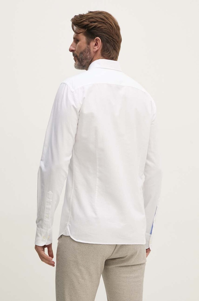 Hackett London koszula bawełniana biały HM309361