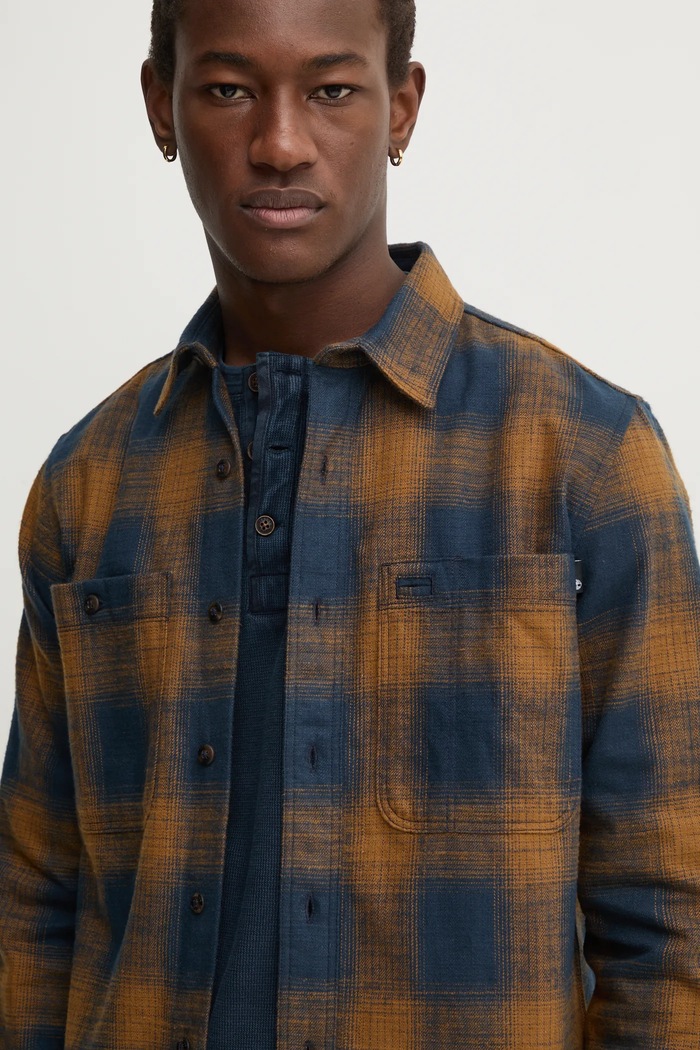Timberland camicia in cotone TB0A6V3PB681 blu navy