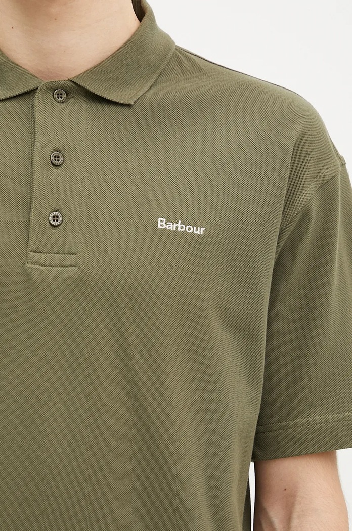 Polo bawełniane Dunand OS Polo Shirt Barbour MML1426 zielony