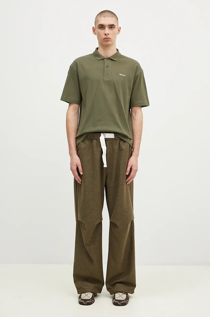 Polo bawełniane Dunand OS Polo Shirt Barbour zielony MML1426