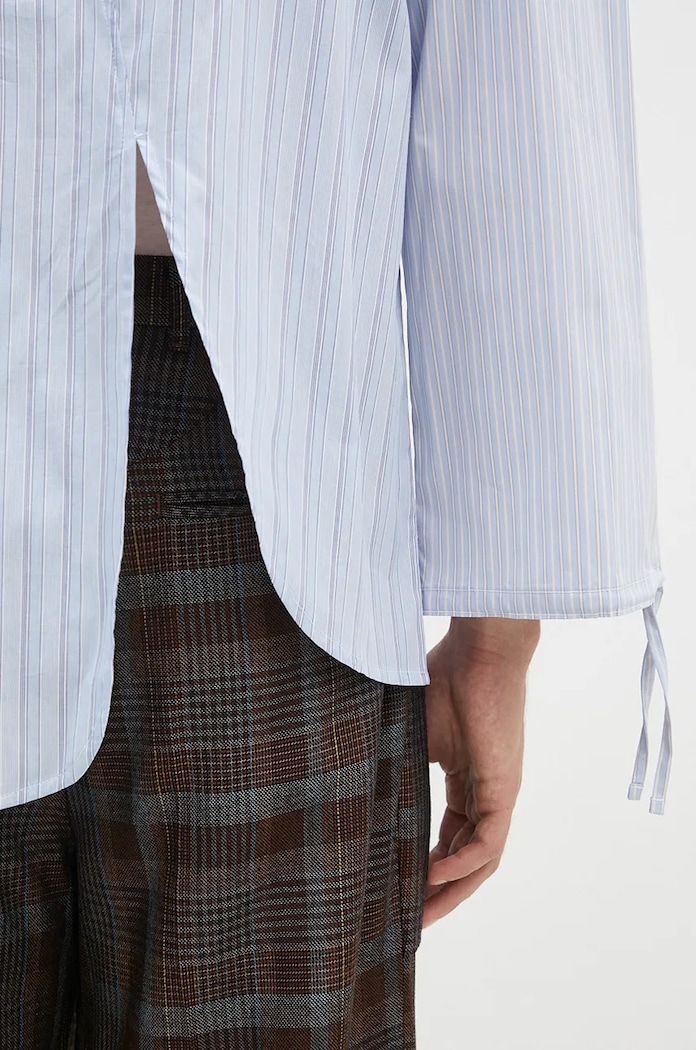 Andersson Bell shirt Bouquet Stripe Asymmetric Shirt atb1140m blue