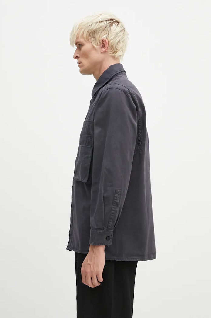 Βαμβακερό πουκάμισο A-COLD-WALL* Reverse ACWMSH144 γκρί AW24