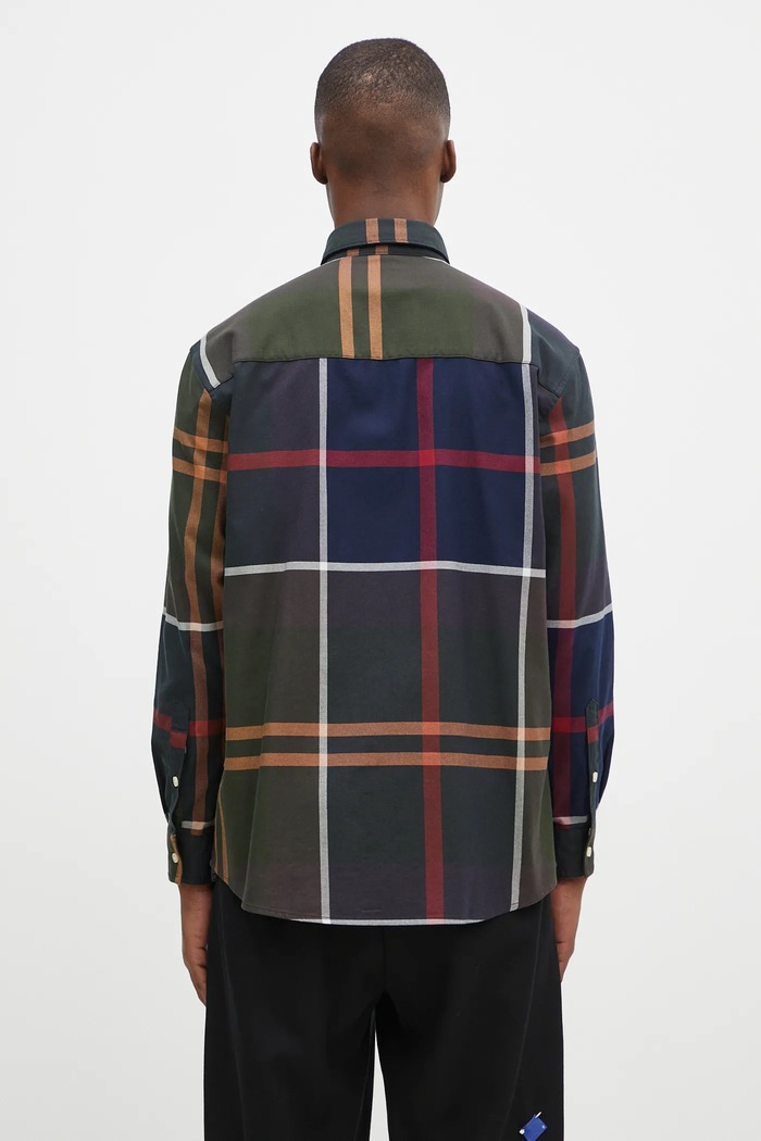 Odzież Barbour koszula bawełniana Renford OS Tartan Shirt MSH5514 zielony