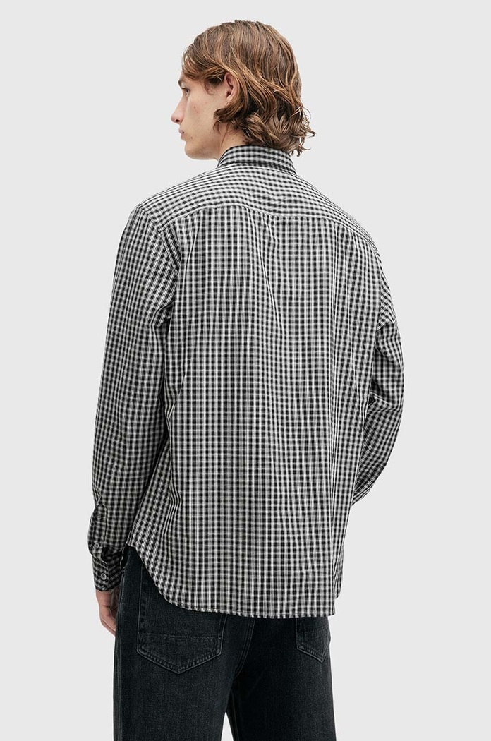 AllSaints koszula bawełniana NEO LS SHIRT czarny M044SB