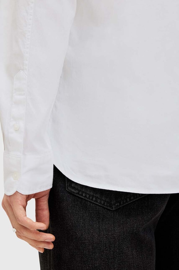 Pamučna košulja AllSaints HAWTHORNE LS SHIRT bijela M150SB