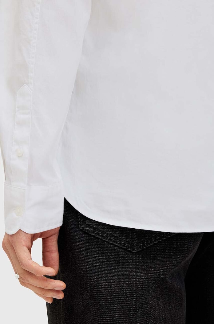 Pamučna košulja AllSaints HAWTHORNE LS SHIRT bijela M150SB
