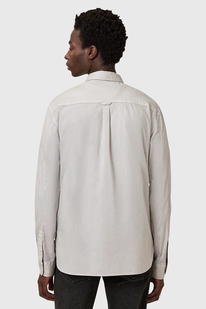 Odzież AllSaints koszula bawełniana HAWTHORNE LS SHIRT M150SB szary