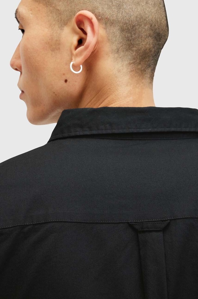 Oblečení Bavlněná košile AllSaints HAWTHORNE LS SHIRT M150SB černá