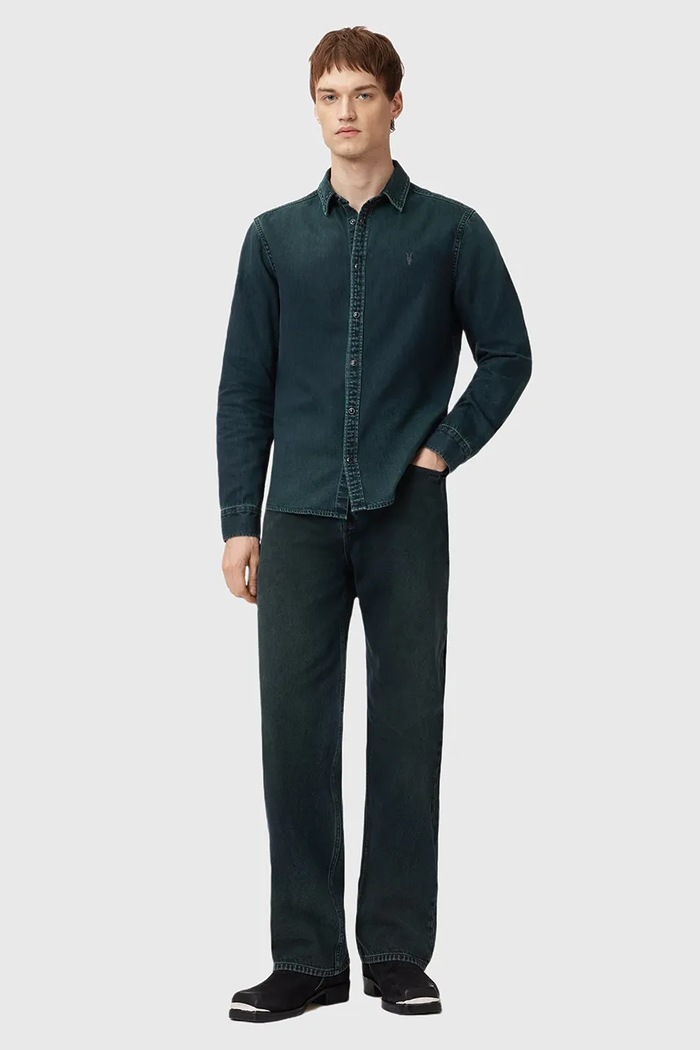 AllSaints koszula jeansowa GLEASON LS SHIRT M165SB