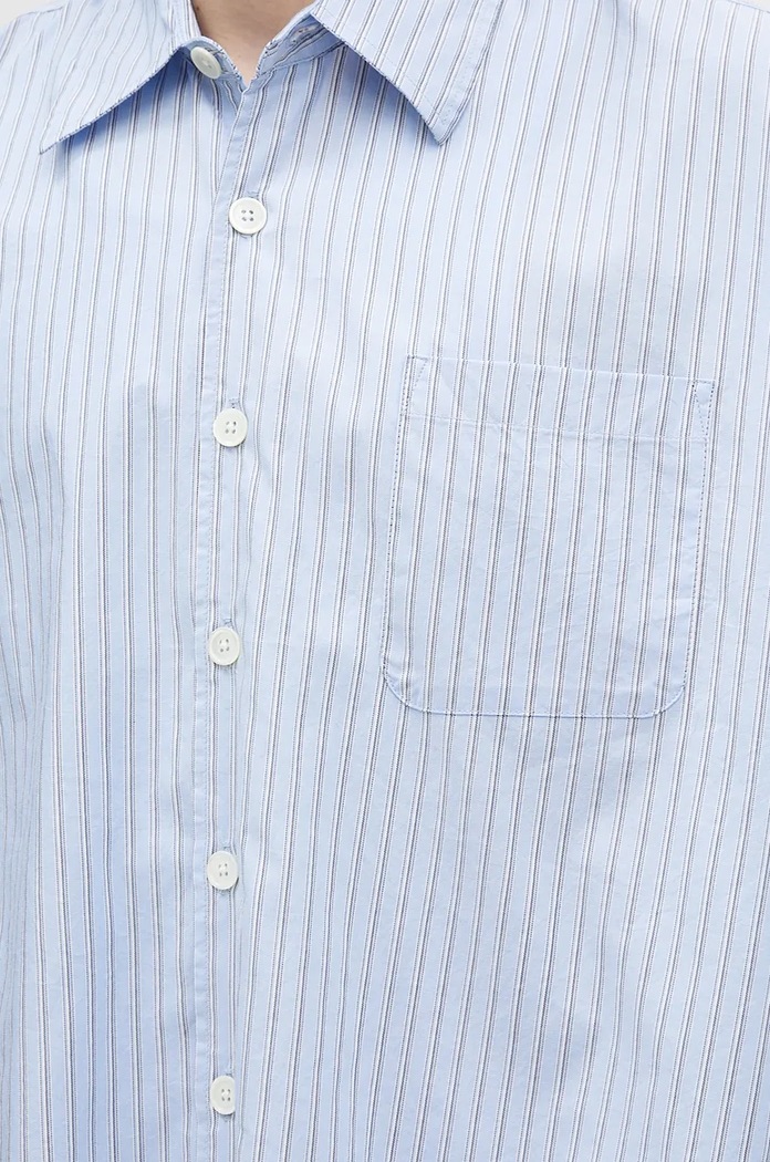 Our Legacy cotton shirt Borrowed Shirt M4242BBD blue