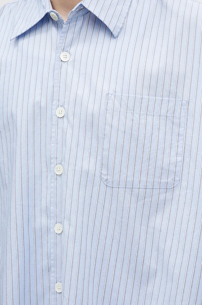 Our Legacy cotton shirt Borrowed Shirt M4242BBD blue