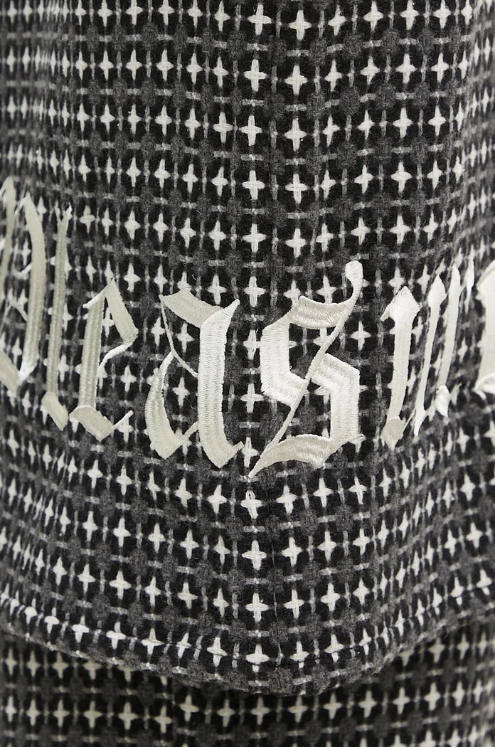 PLEASURES wool blend shirt Cross Work Shirt gray P24F036
