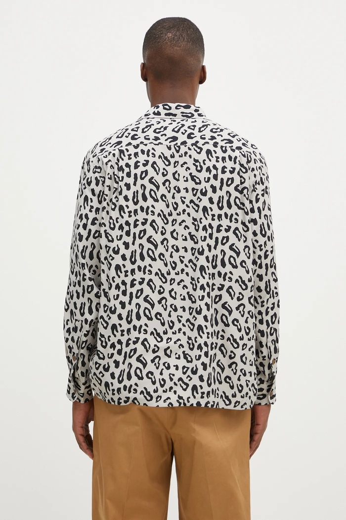Oblečenie Košeľa Wacko Maria Hawaiian Shirt L/S 24FW.WMS.HI01 sivá