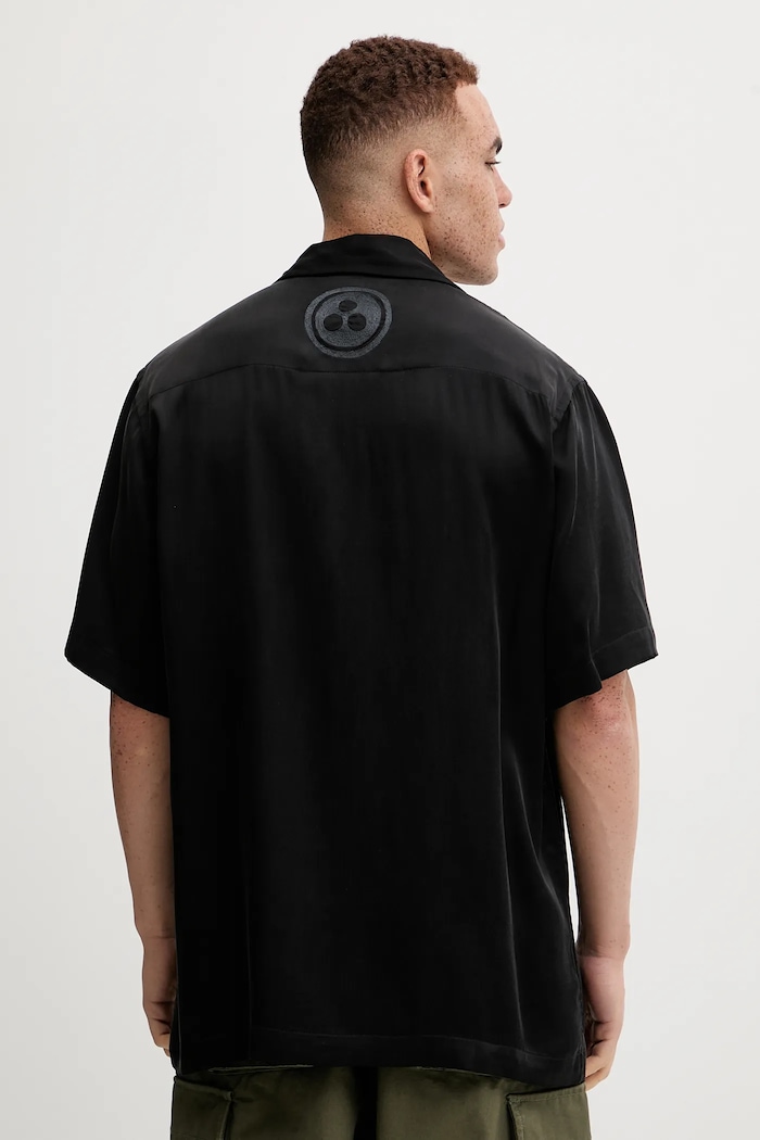 Odzież Maharishi koszula Peace Dove Embroidered Shirt 5326.BLACK czarny