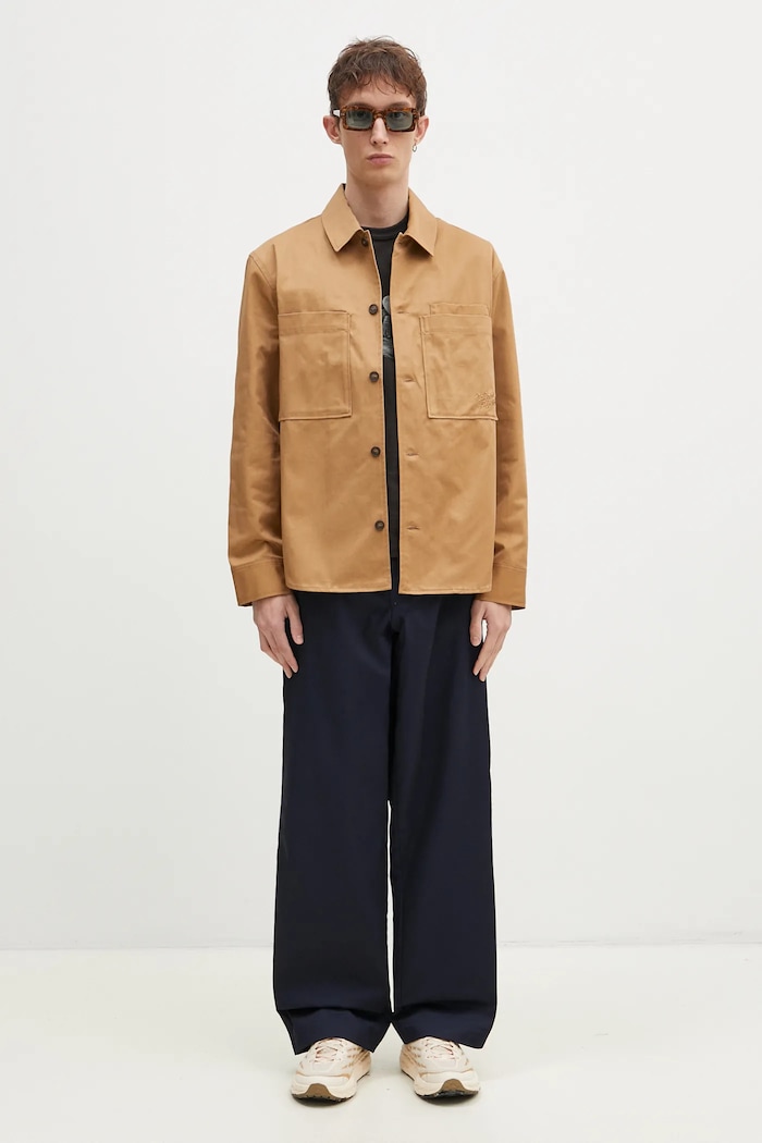 Куртка-сорочка Maison Kitsuné Overshirt MM00401WW0078 бежевий