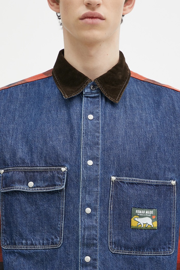 Риза Human Made Scout Shirt син HM28SH015