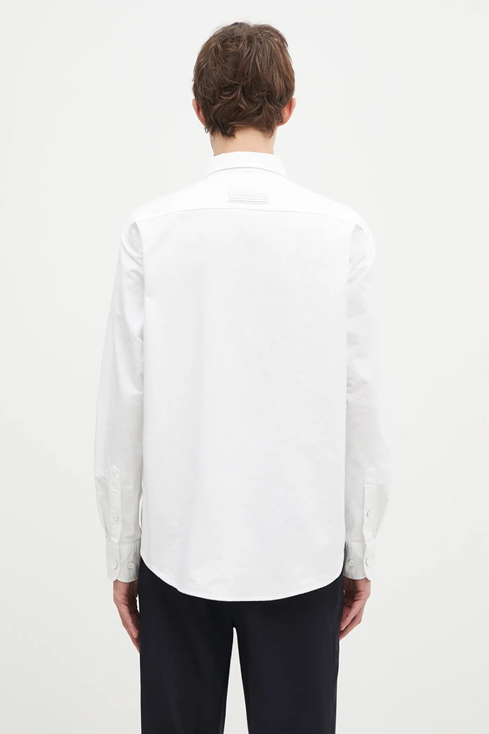 Clothing AAPE cotton shirt Moon Face Logo AAPSTM8495XXN white