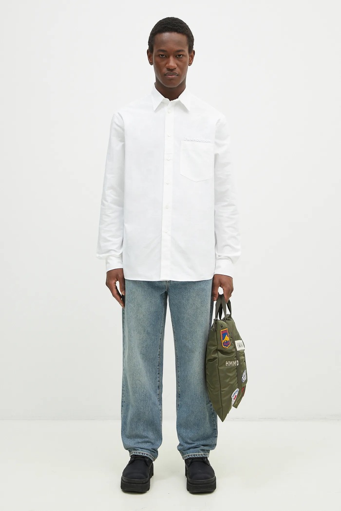 Сорочка JW Anderson Classic Fit Logo Pocket Shirt білий SH0328.PG1140.001