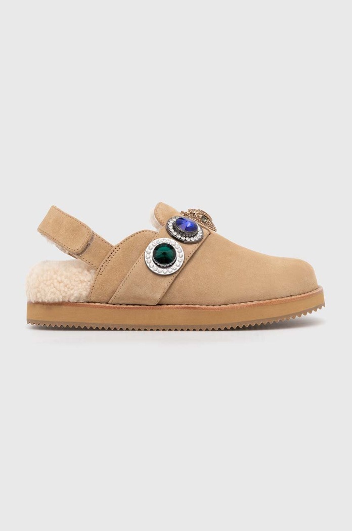 Semišové šľapky Kurt Geiger London Octavia Casual Sling Mule 2633540209.BEIGE béžová AW24