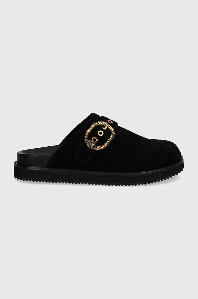 Kurt Geiger London klapki zamszowe Mayfair Casual Flat Mule 1293100209.BLACK czarny AW24