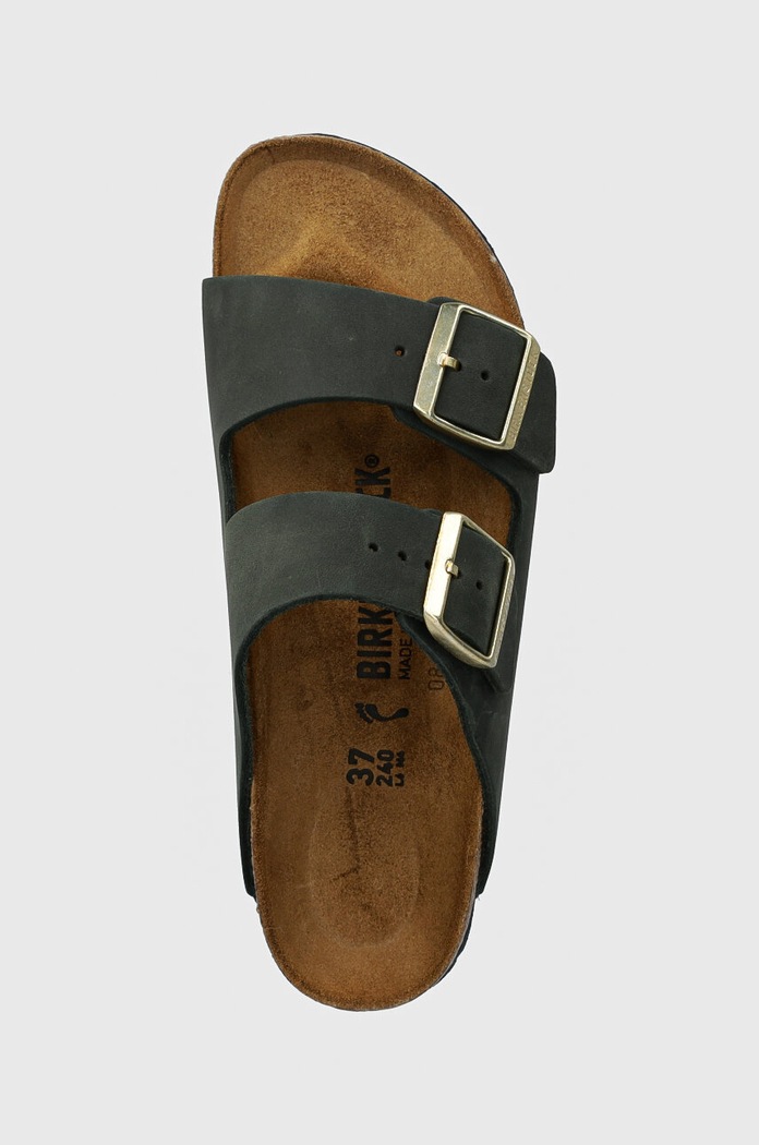 Nubukové pantofle Birkenstock Arizona zelená 1028030