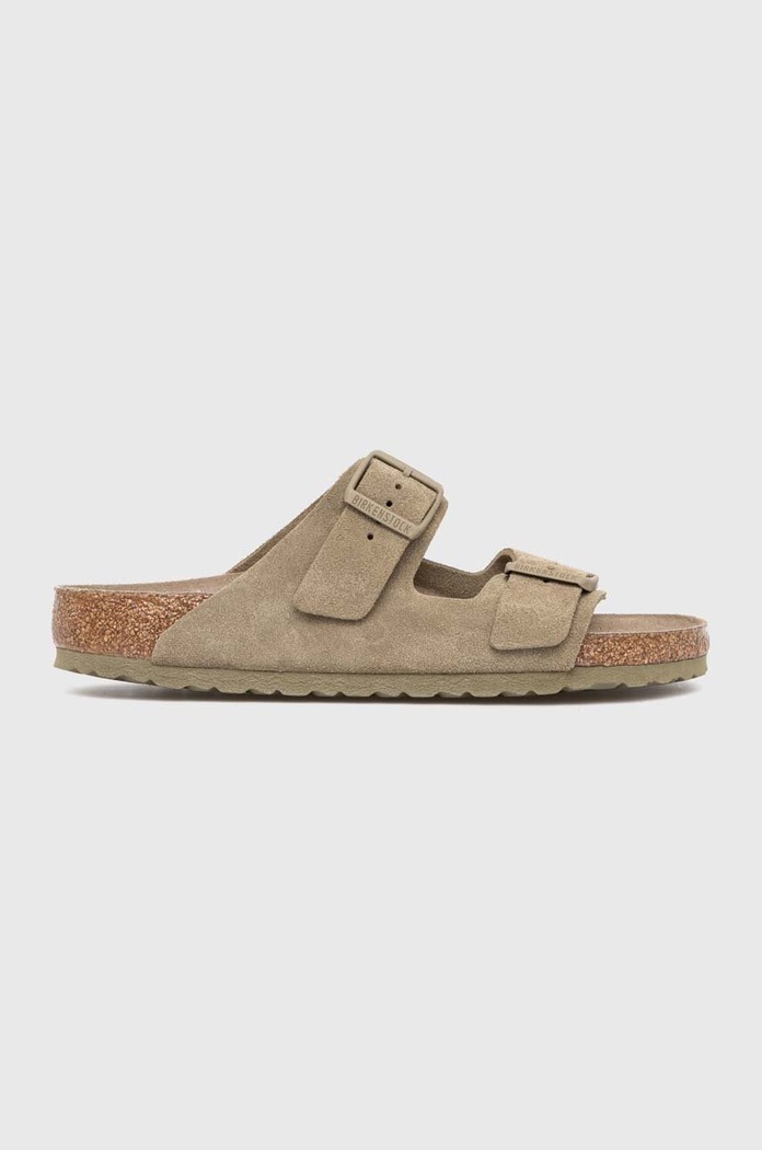 Semišové pantofle Birkenstock Arizona SFB 1019045 zelená SS25