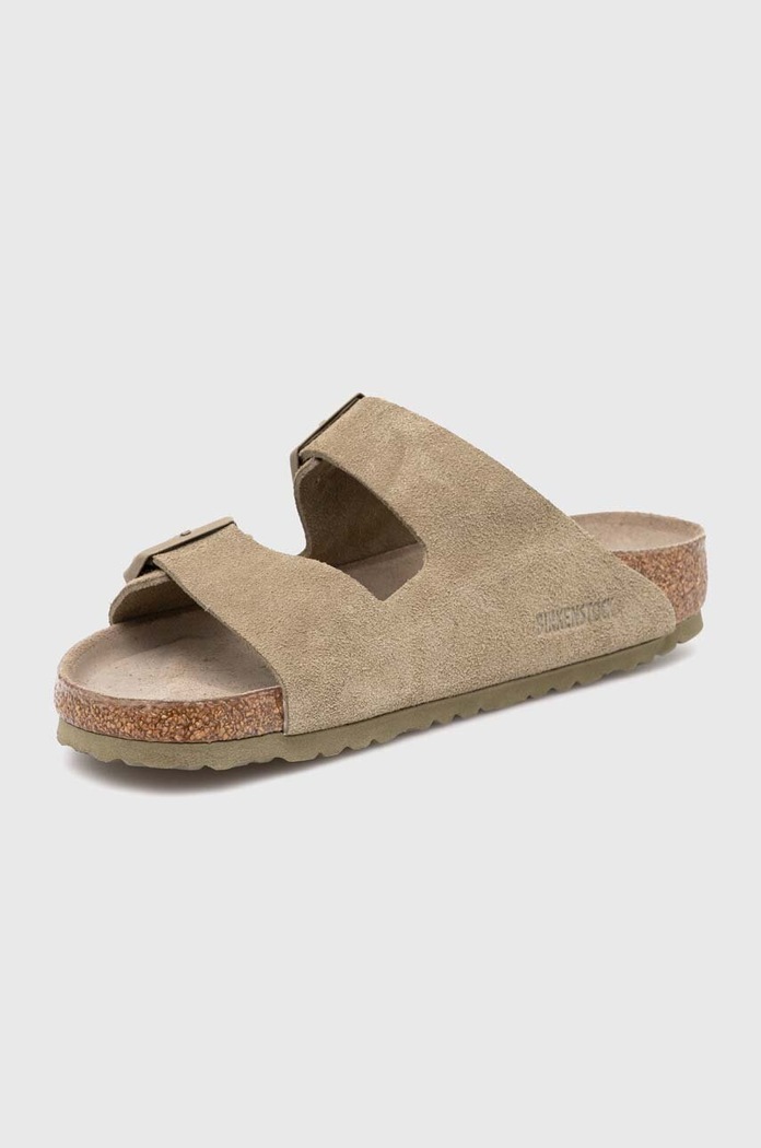 Semišové pantofle Birkenstock Arizona SFB zelená 1019045
