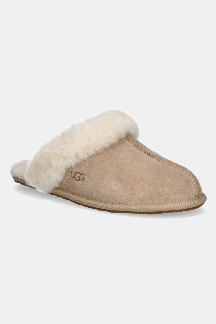 Semišové papuče UGG Scuffette II domáce oblečenie béžová 1106872.SAN